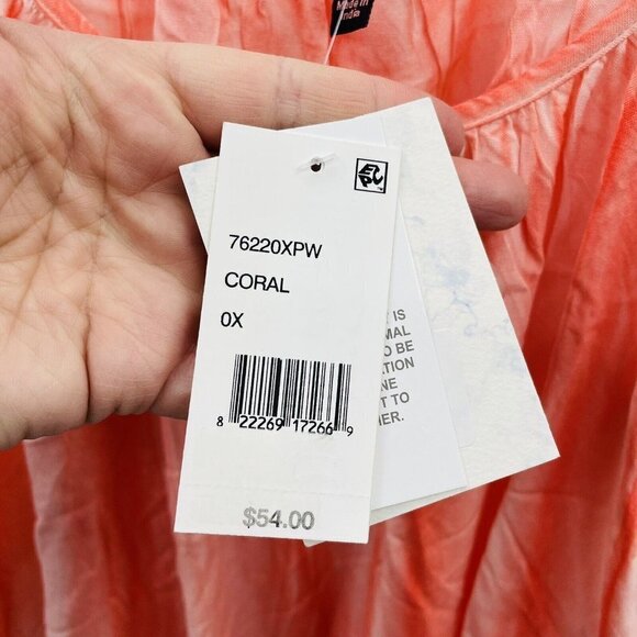 Raviya Womens Plus Size 0X Pigment-Wash Off-The-Shoulder Dress Swim Cover-Up $54 - Picture 6 of 7